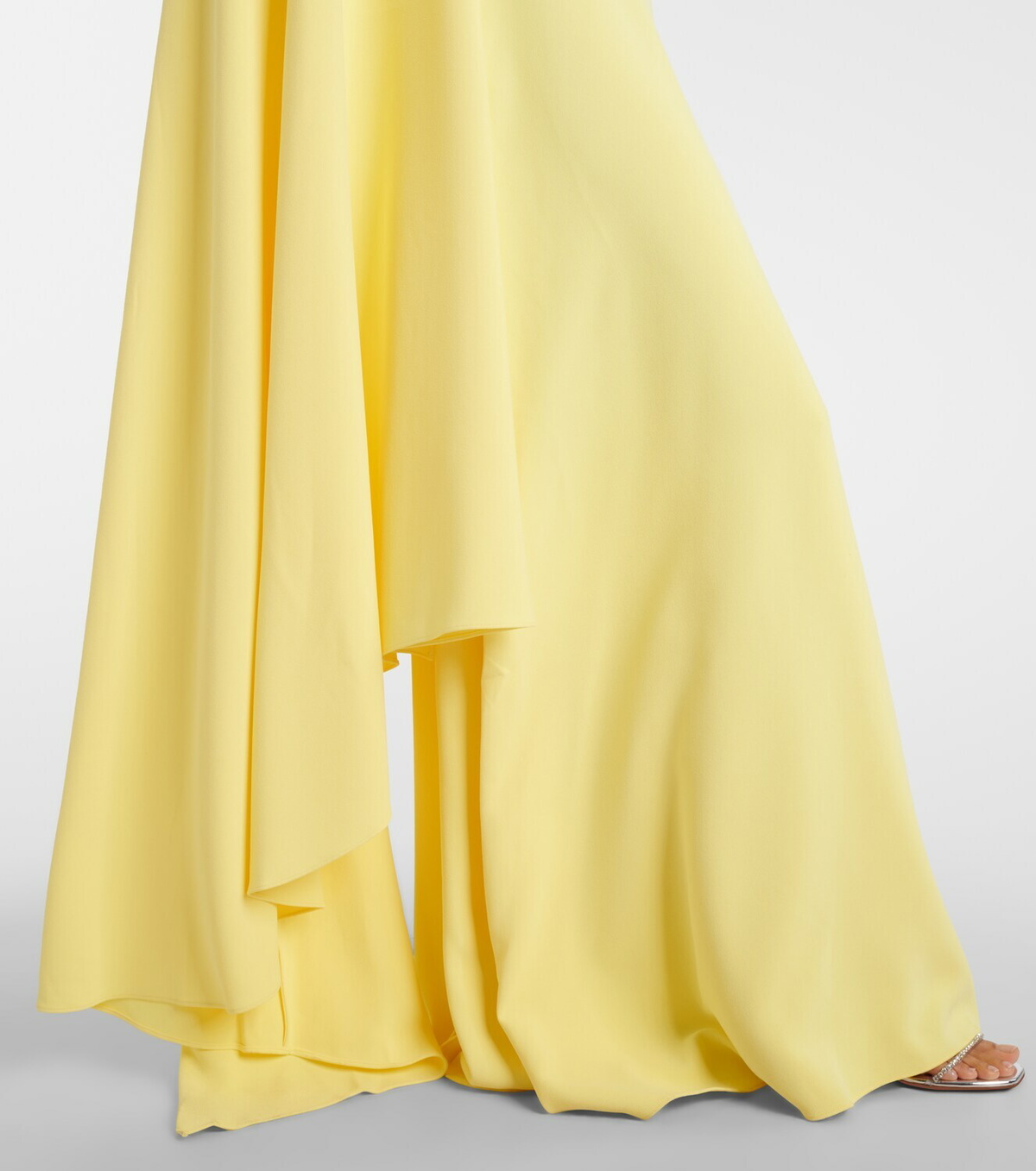 Solace London Yazmin asymmetric caped gown