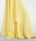 Solace London Yazmin asymmetric caped gown