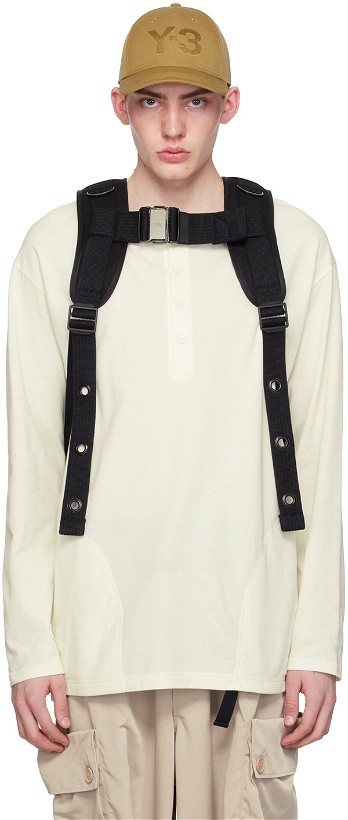 Photo: Y-3 Off-White Buttoned Long Sleeve T-Shirt