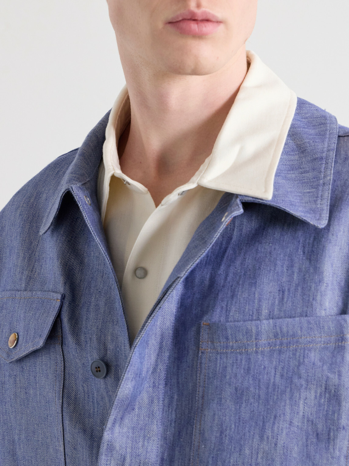 God's True Cashmere - Linen-Twill Shirt - White