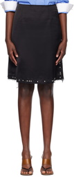Wales Bonner Black Iris Studded Midi Skirt
