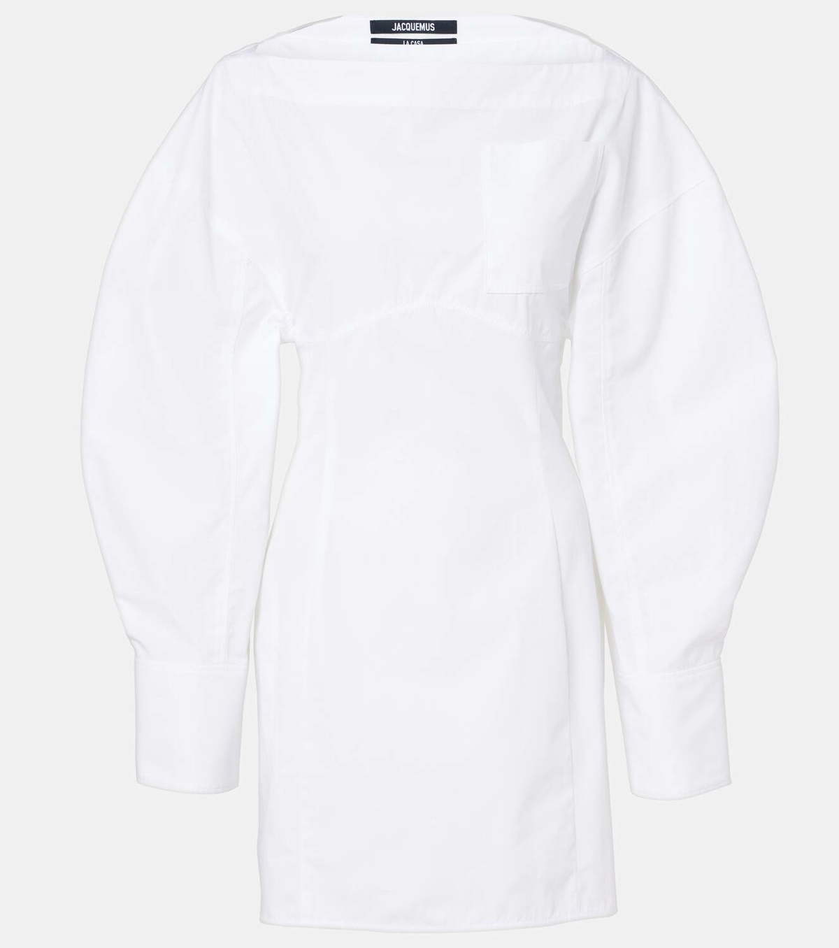 ワンピース JACQUEMUS LA ROBE CHEMISE CASACO DRESS Jacquemus La Robe Chemise Casaco Lantern Sleeve Wool Blend