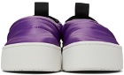 Marni Purple Puffed Nylon Slip-On Low Sneakers