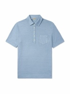 Massimo Alba - Linen and Cotton-Blend Polo Shirt - Blue