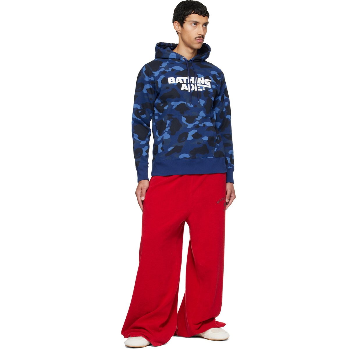 BAPE Navy Color Camo Pullover Hoodie