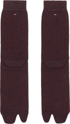 Maison Margiela Burgundy Tabi Socks