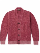 Loro Piana - Sey Ribbed Cashmere and Silk-Blend Cardigan - Red