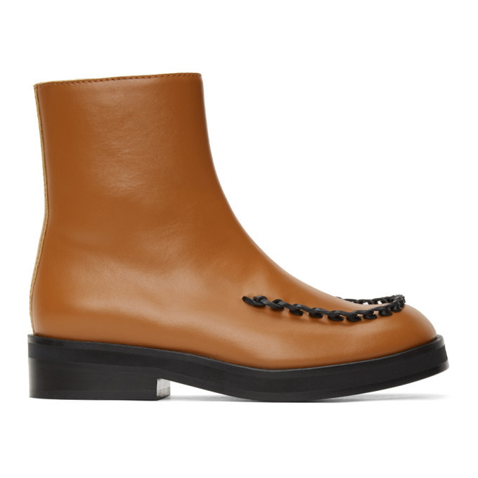 Photo: JW Anderson Brown Stitch Ankle Boots