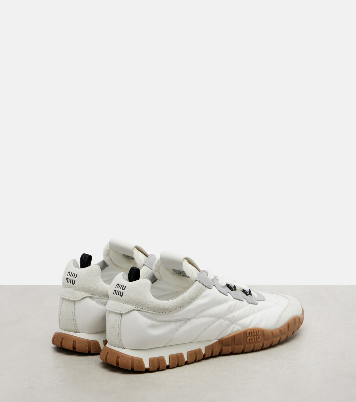 Miu Miu Tyre suede-trimmed sneakers