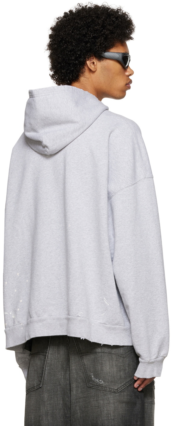 早期完売★BALENCIAGA 90/10 Hoodie Wide Fitミディアムフリース Balenciaga 90/10 Hoodie Wide Fit 'Washed Black' 674986TMVH41055