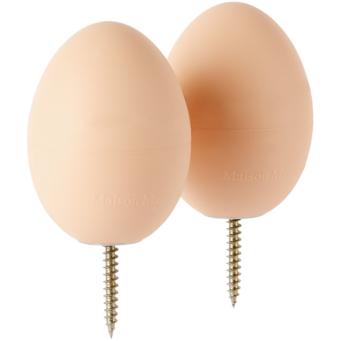 激レア　Margiela Egg Door stoper 2つセット　オブジェ Various Maison Margiela Eggs featuring an invitation, door