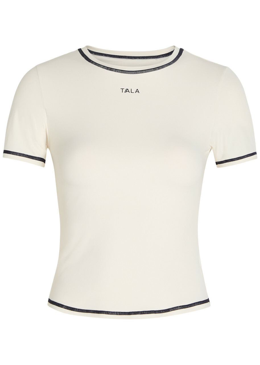 Tala Ultralite Active Logo Stretch-jersey T-shirt Ivory