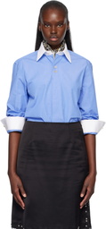 Wales Bonner Blue Portrait Shirt