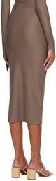 BINYA SSENSE Exclusive Brown Raices Midi Skirt