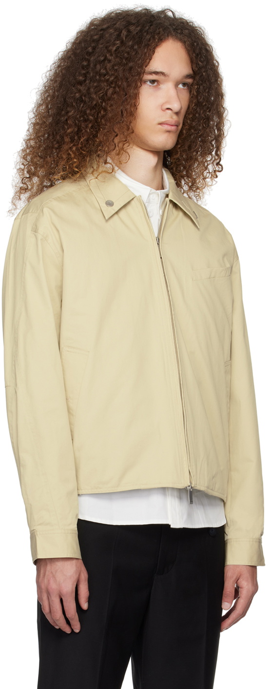 beige crepe dress Crepe Jersey Zip Dress main image 0