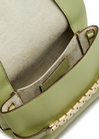 Victoria Beckham Chain Mini Leather Pouch - Light Green - One Size