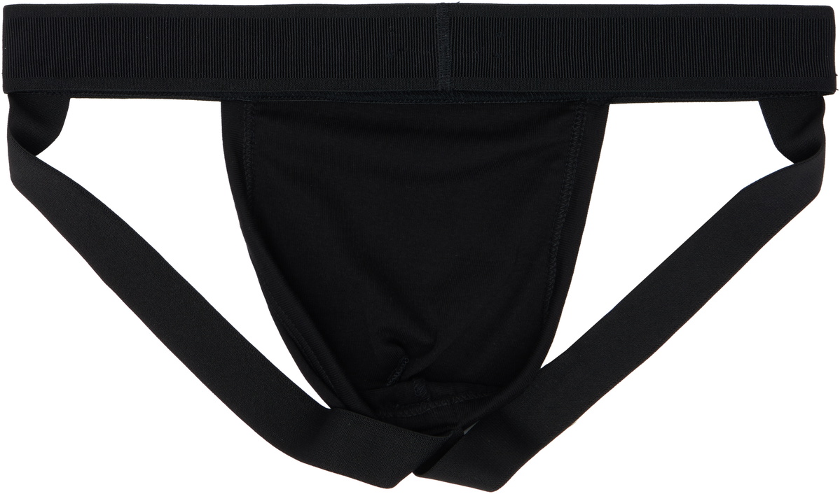 TOM FORD Black Cotton Jock Strap