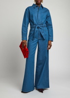 Paige Cameron Wide-leg Stretch-denim Jumpsuit Blue