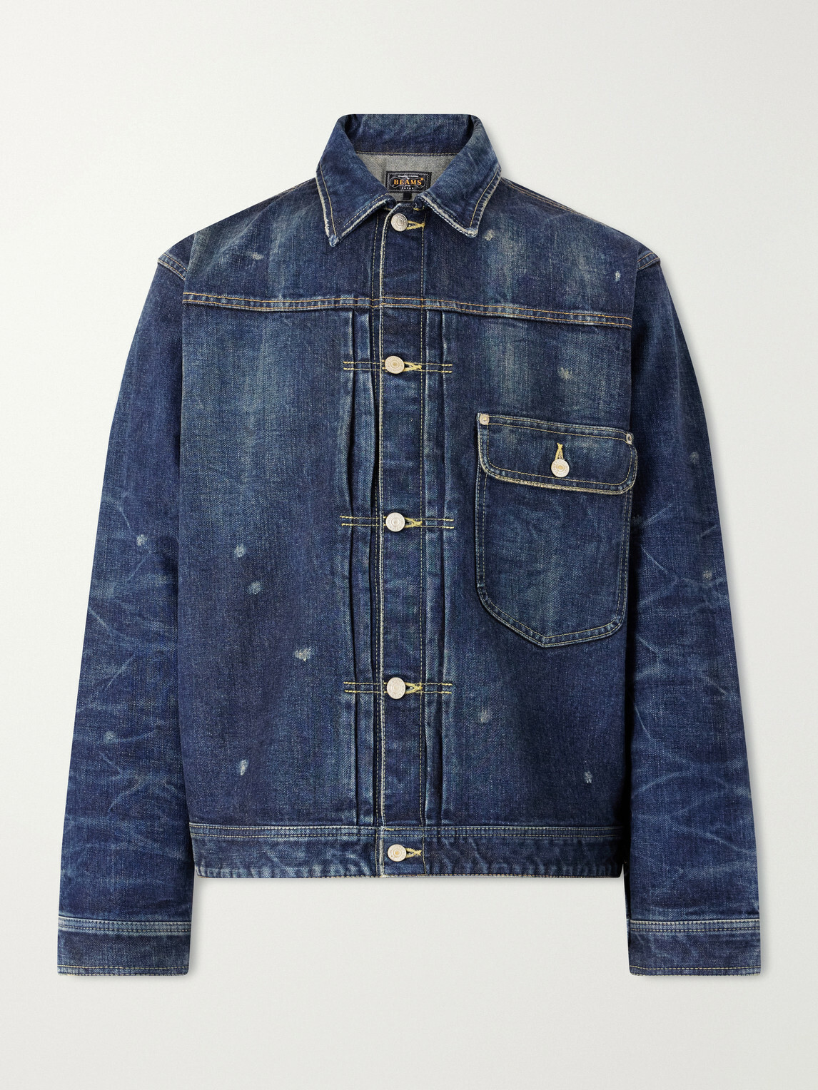 Beams Plus - Digger Distressed Denim Jacket - Blue