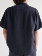 Portuguese Flannel - Dogtown Convertible-Collar Linen Shirt - Blue