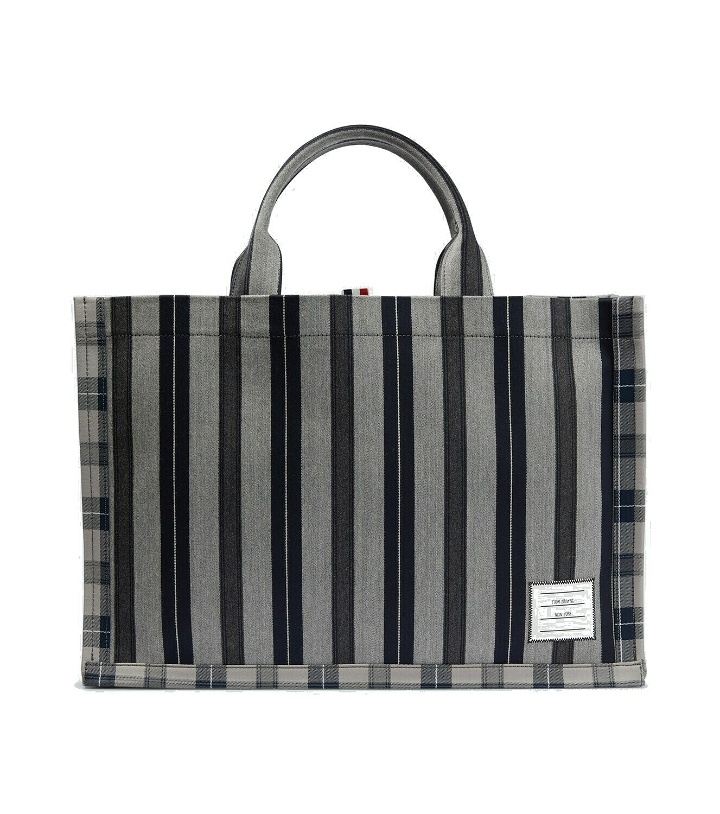 Photo: Thom Browne Striped wool-blend tote bag