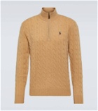 Polo Ralph Lauren Cable-knit wool and cashmere half-zip sweater