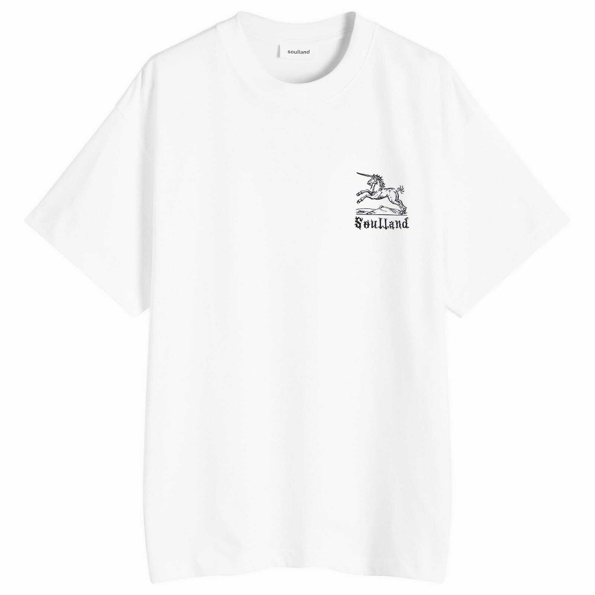 Soulland Men's Kai Unicorn T-Shirt in White Soulland