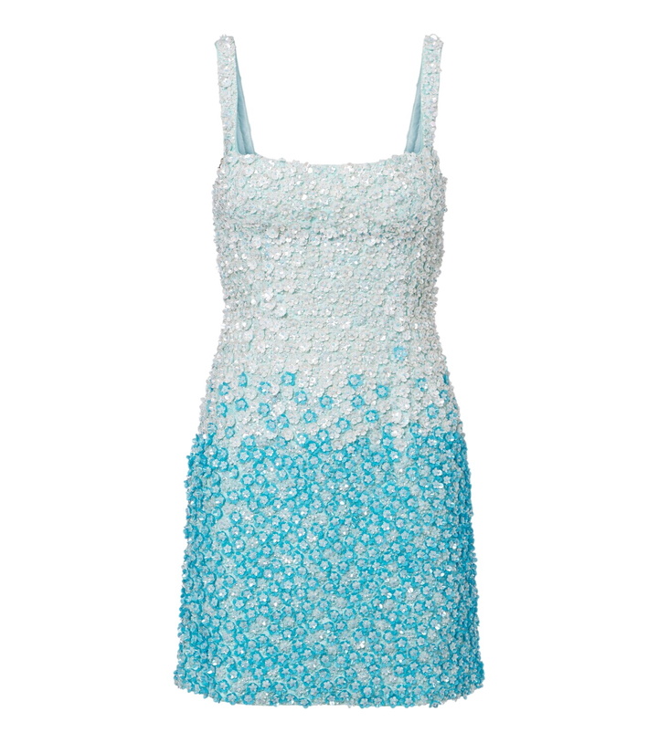 Photo: Là Fuori Ombré floral sequined silk minidress