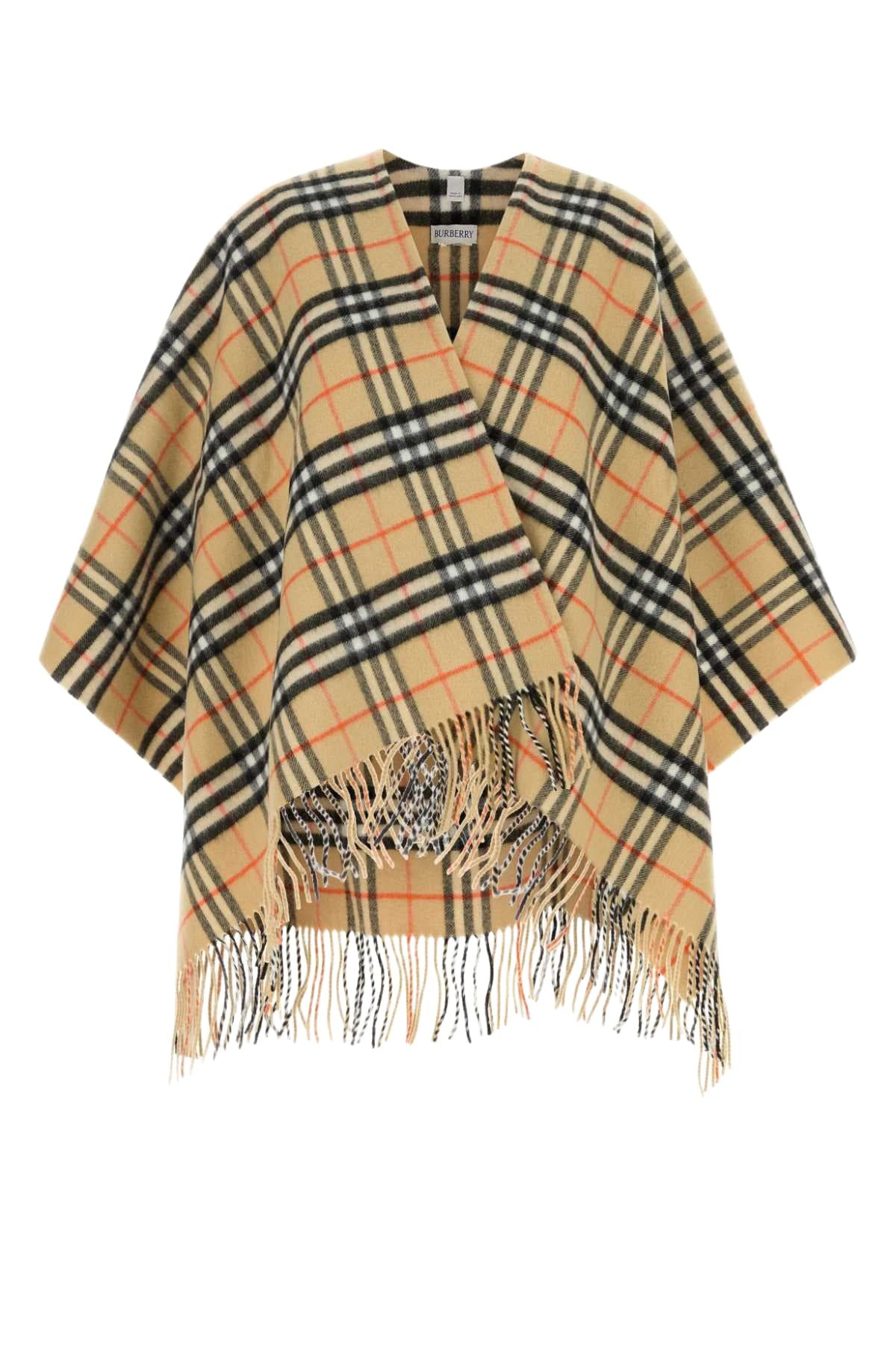 【送料&関税込】Burberry Beige Polyester Blend Cape Burberry Reversible Wool Cape | Saks Fifth Avenue