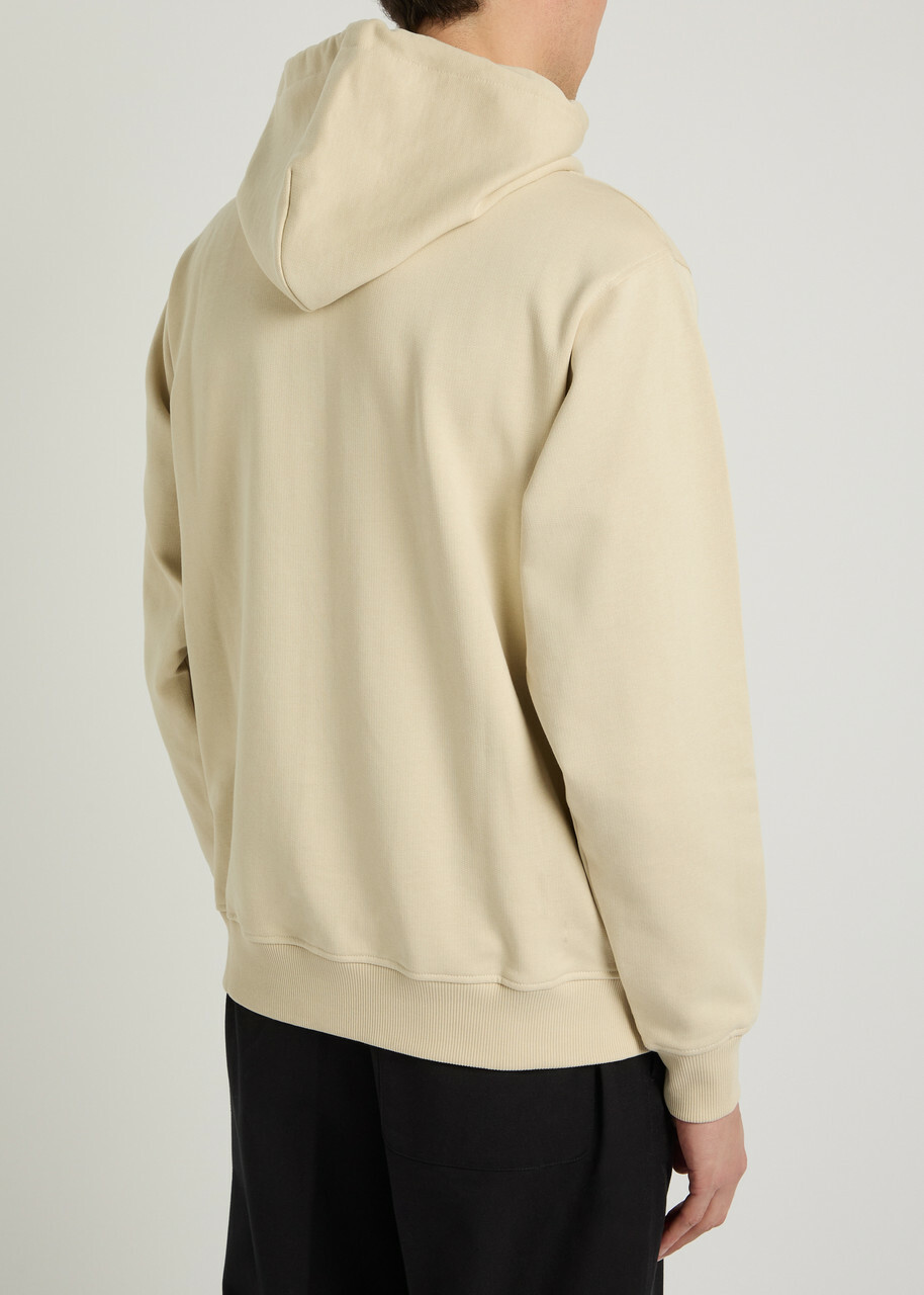 DRÔLE DE Monsieur Nfpm Printed Hooded Cotton Sweatshirt Beige
