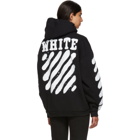 Off-White Black and White Spray Painted Hoodie