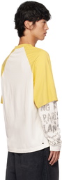 Lanvin White & Yellow Future Edition Print Long Sleeve T-Shirt