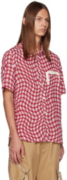 Jacquemus Red & White Le Chouchou 'La Chemise Melo' Shirt