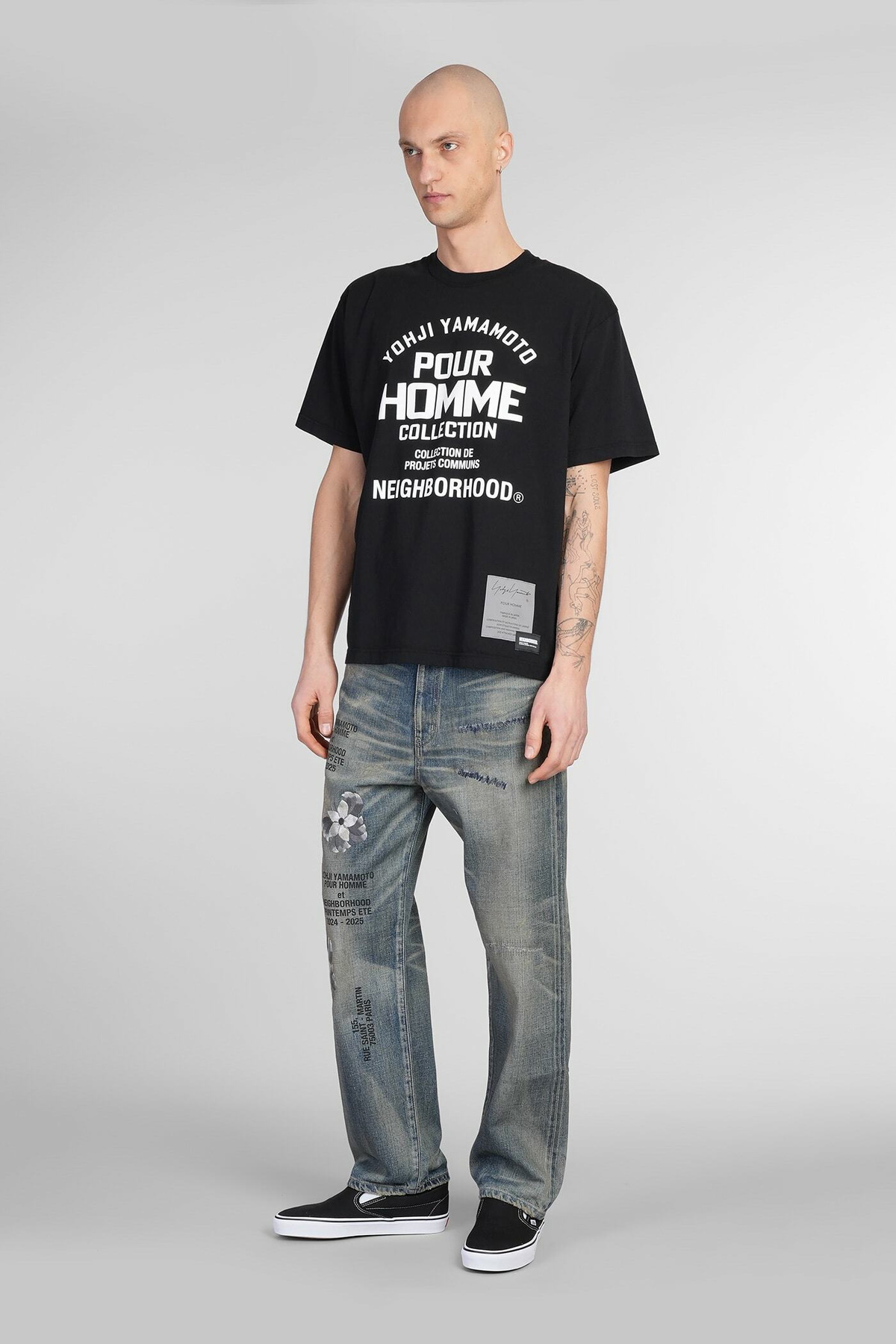 Yohji Yamamoto T-shirt In Black Cotton Yohji Yamamoto