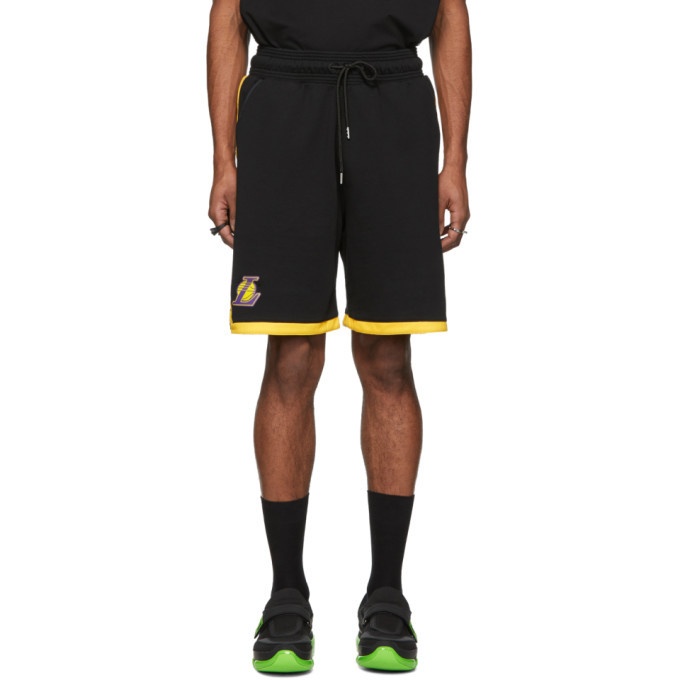 Photo: Marcelo Burlon County of Milan Black NBA Edition Lakers Shorts