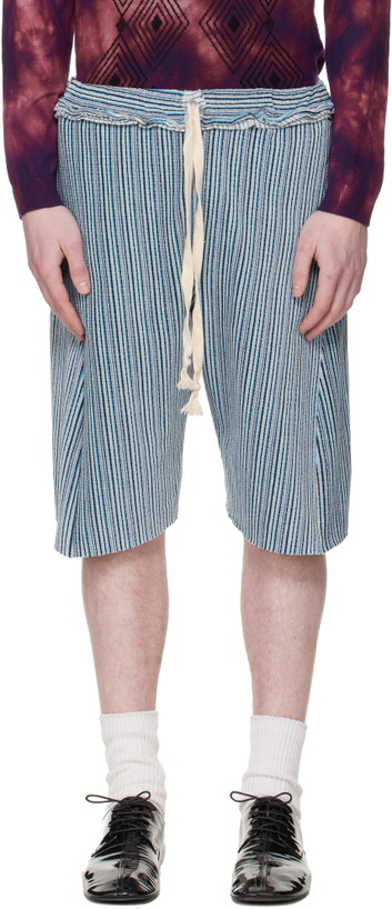 Photo: Edward Cuming Blue Twisted Track Shorts