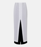 The Row Iphora layered cotton maxi skirt