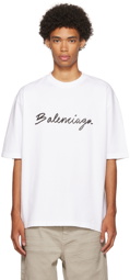 Balenciaga White Cotton T-Shirt