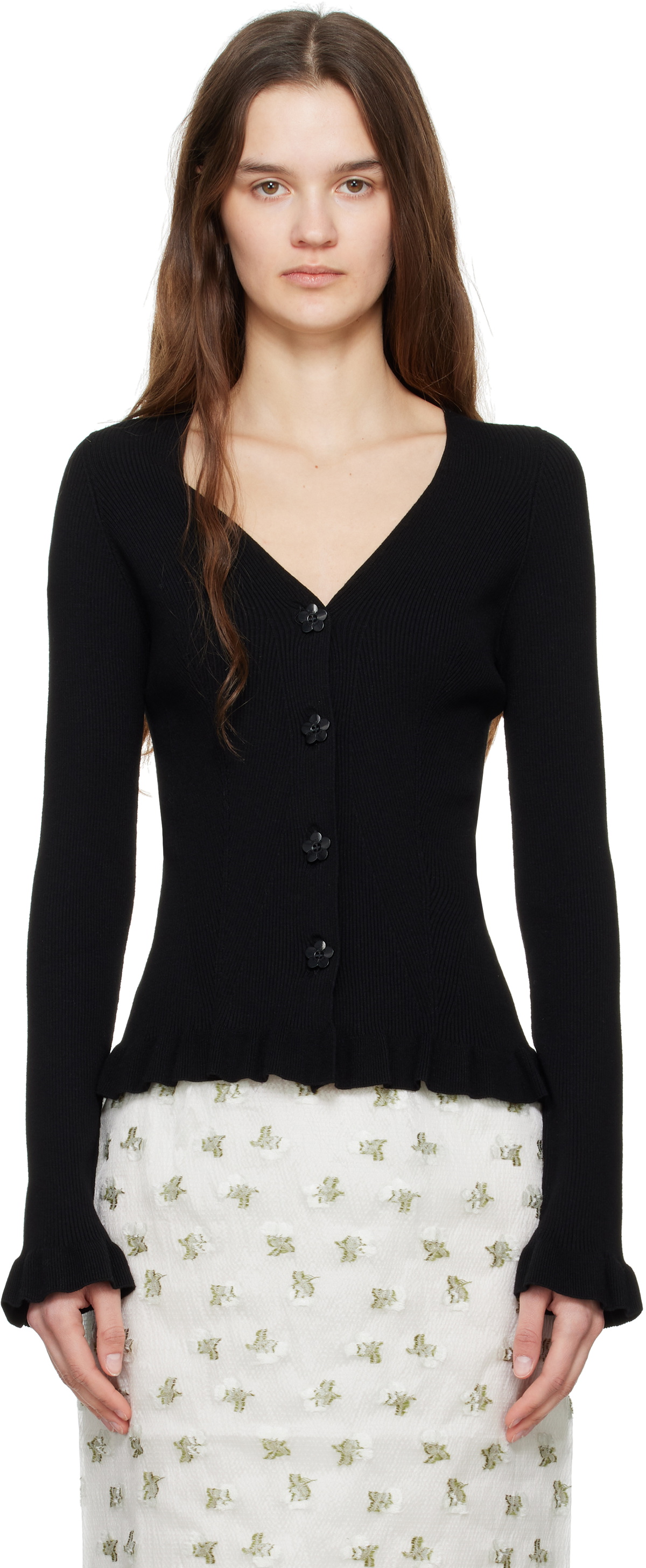 トップス CECILIE BAHNSEN JACQUELINE CARDIGAN Cecilie Bahnsen Navy Jacqueline Cardigan Cecilie Bahnsen