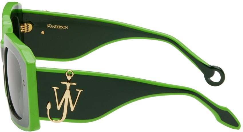 JW Anderson SSENSE Exclusive Green Bumper Sunglasses