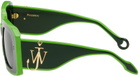 JW Anderson SSENSE Exclusive Green Bumper Sunglasses