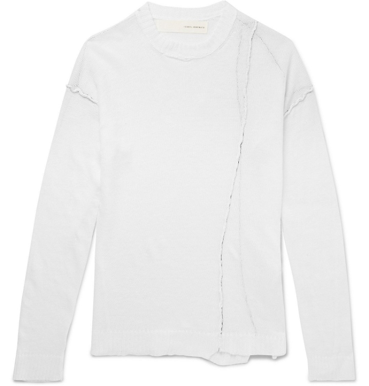 Photo: Isabel Benenato - Distressed Linen Sweater - White
