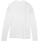 Isabel Benenato - Distressed Linen Sweater - White