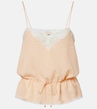 Chloé Lace-trimmed silk jacquard camisole