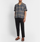 Camoshita - Skipper Checked Cotton and Lyocell-Blend Twill Pullover Shirt - Blue