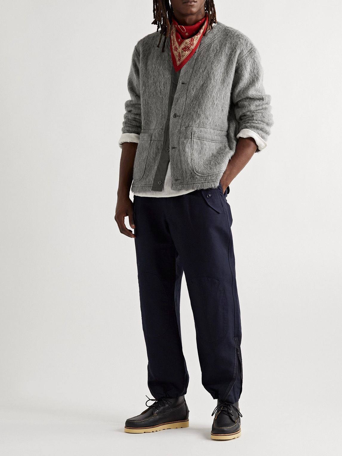 Engineered Garments - Textured-Knit Cardigan - Gray