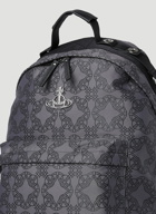 Vivienne Westwood - Edward Orb Embroidery Backpack in Grey