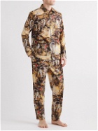 Desmond & Dempsey - Natural History Museum Printed Cotton Pyjama Set - Brown