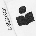 Isabel Marant Étoile Women's Siloki Logo Socks in White