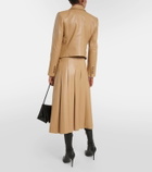 Veronica Beard Cooke single-breasted faux leather jacket